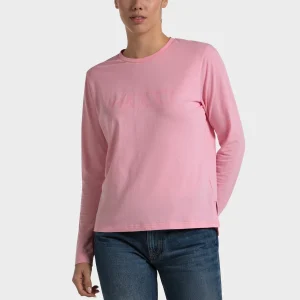 CAMISETA MANGA LARGA +8000 BERCIA MUJER ROSA