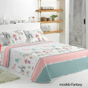 CAÑETE Colcha Bouti Reversible Fantasy