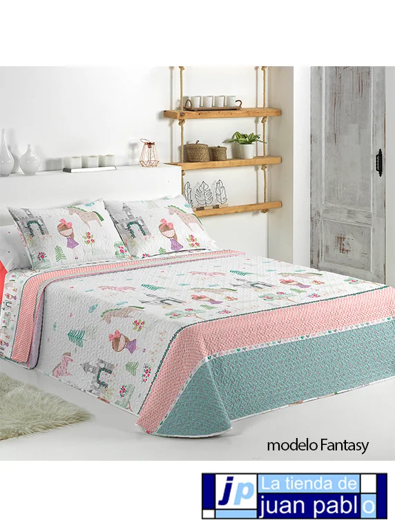 CAÑETE Colcha Bouti Reversible Fantasy