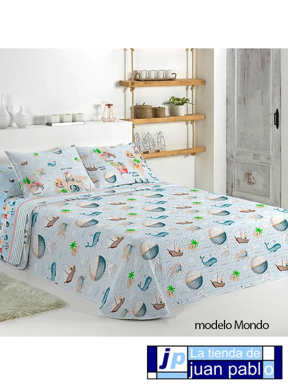 CAÑETE Colcha Bouti Reversible Mondo - Imagen 3