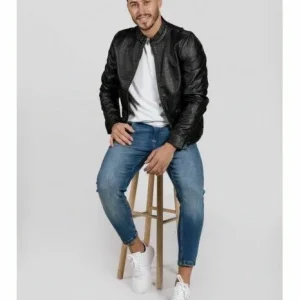 Cazadora biker polipiel