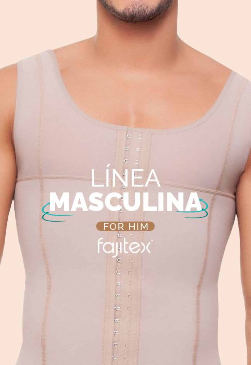 Faja para Hombre Tipo Chaleco de Alta Compresión con Espalda Completa Ref. 26950 | Fajitex Colombia - Imagen 2