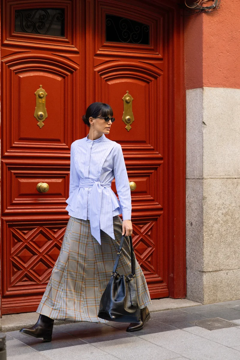 Falda Louise Midi Cuadros - Imagen 3