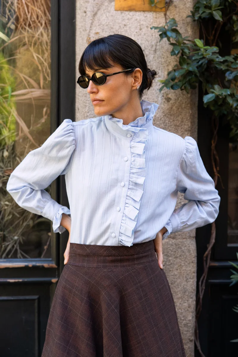 Blusa Juliette Volante Azul