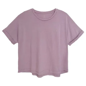 Camiseta oversize manga murciélago - Piedra Lila