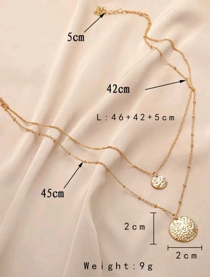 Collar de 2 cadenas colgantes rugosos, Darice - Imagen 4