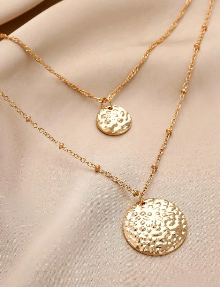Collar de 2 cadenas colgantes rugosos, Darice - Imagen 3