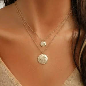Collar de 2 cadenas colgantes rugosos, Darice