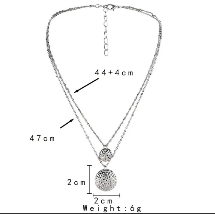 Collar de 2 cadenas colgantes rugosos, Darice - Imagen 9