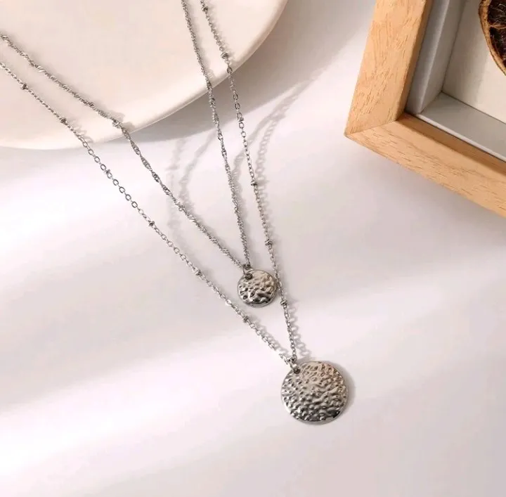 Collar de 2 cadenas colgantes rugosos, Darice - Imagen 8