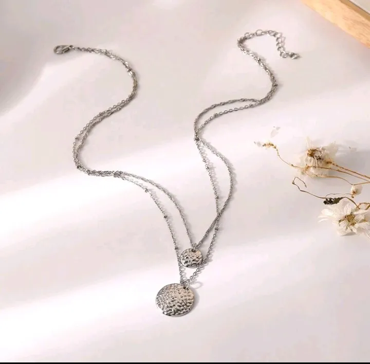 Collar de 2 cadenas colgantes rugosos, Darice - Imagen 7