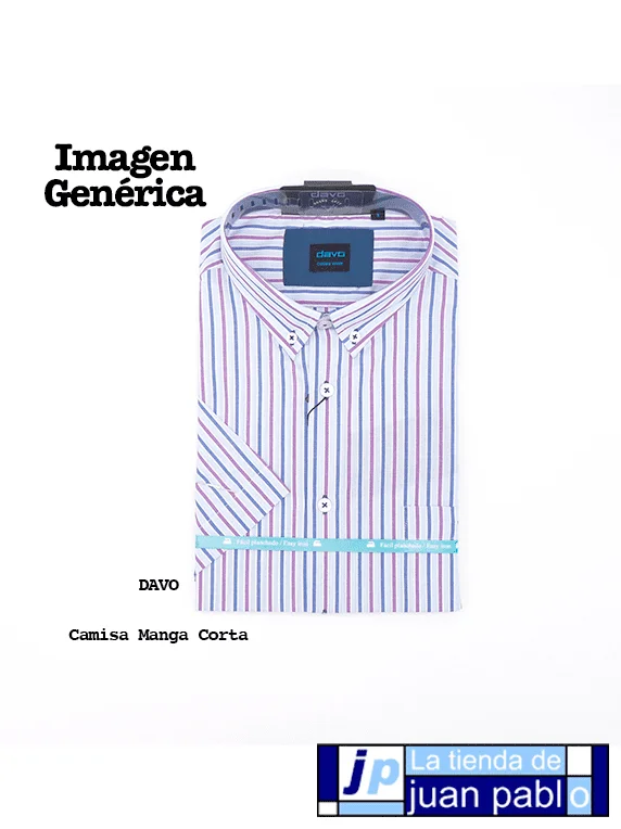 DAVO Camisa Manga Corta Tela - Imagen 2