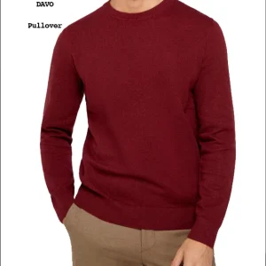 DAVO Jersey Pullover de Caballero con Cuello Caja