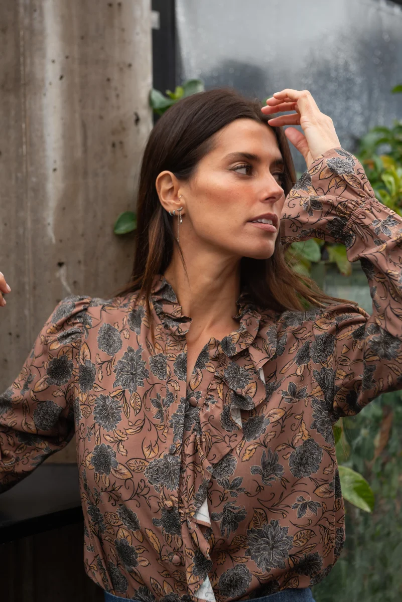 Blusa Toffe Estampado Marrón - Imagen 5