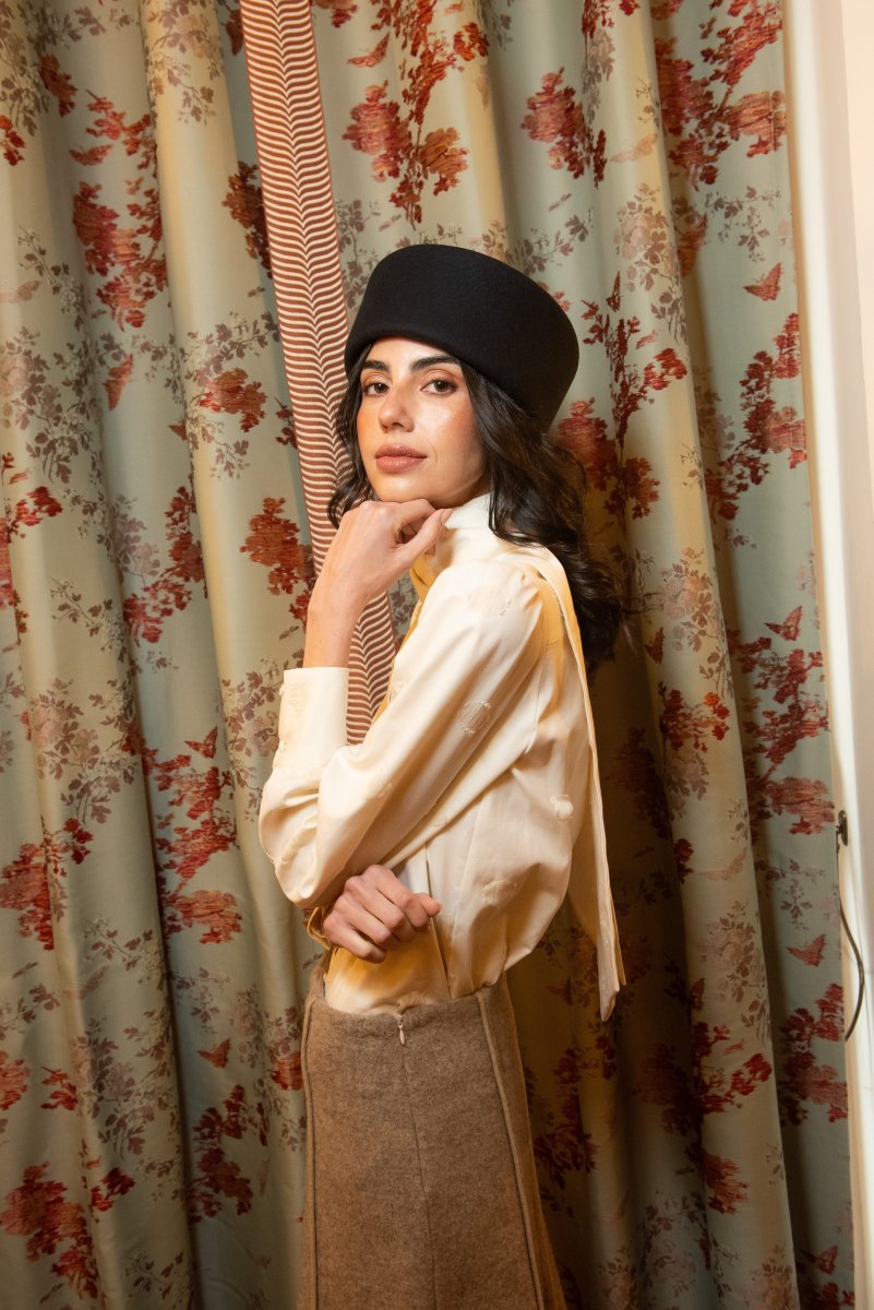 Falda Snowfall Lana Beige - Imagen 8