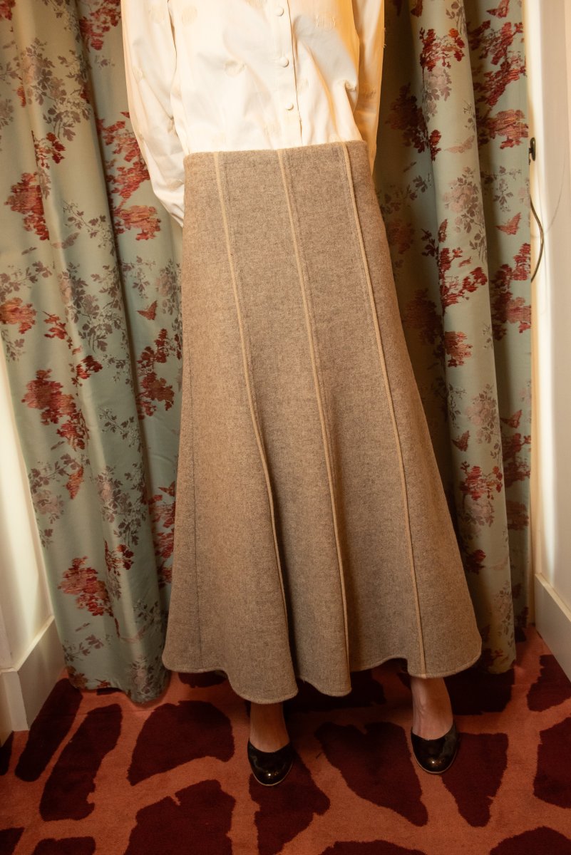 Falda Snowfall Lana Beige
