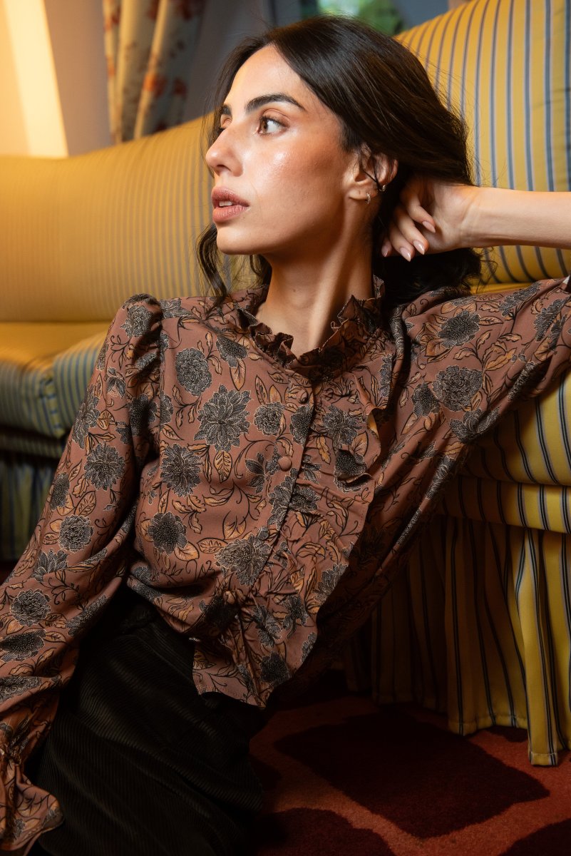 Blusa Toffe Estampado Marrón - Imagen 8