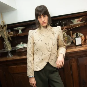 Chaqueta Alsten Beige Estampado Flores