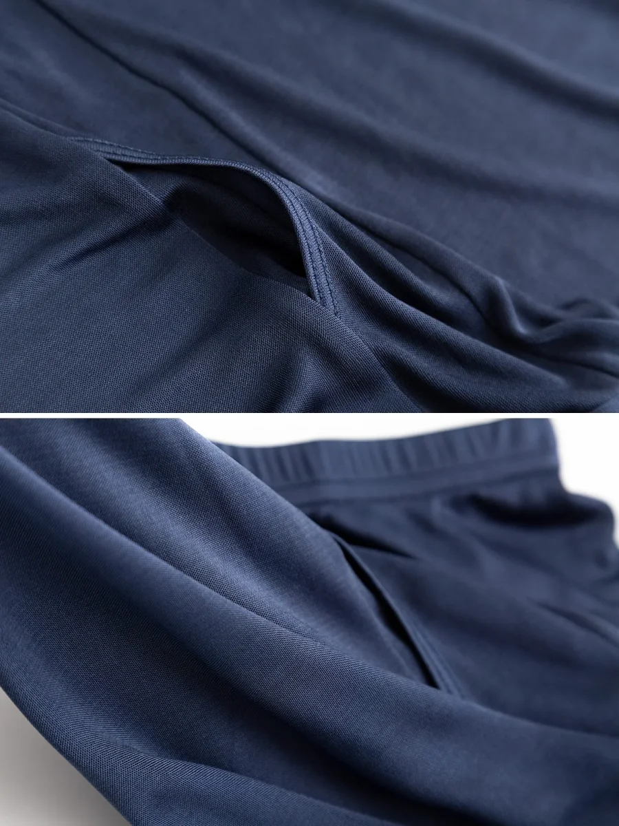 Ropa Interior De Hombre De Pura Seda Con Abertura Delantera - Imagen 9