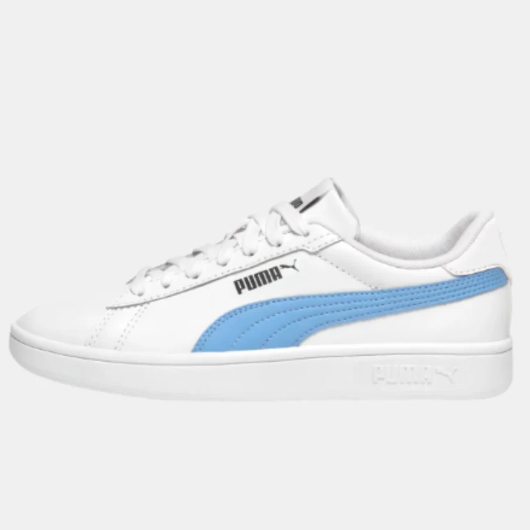 ZAPATILLASS PUMA SMASH 3.0 L JR WHITE-BLUE - Imagen 2