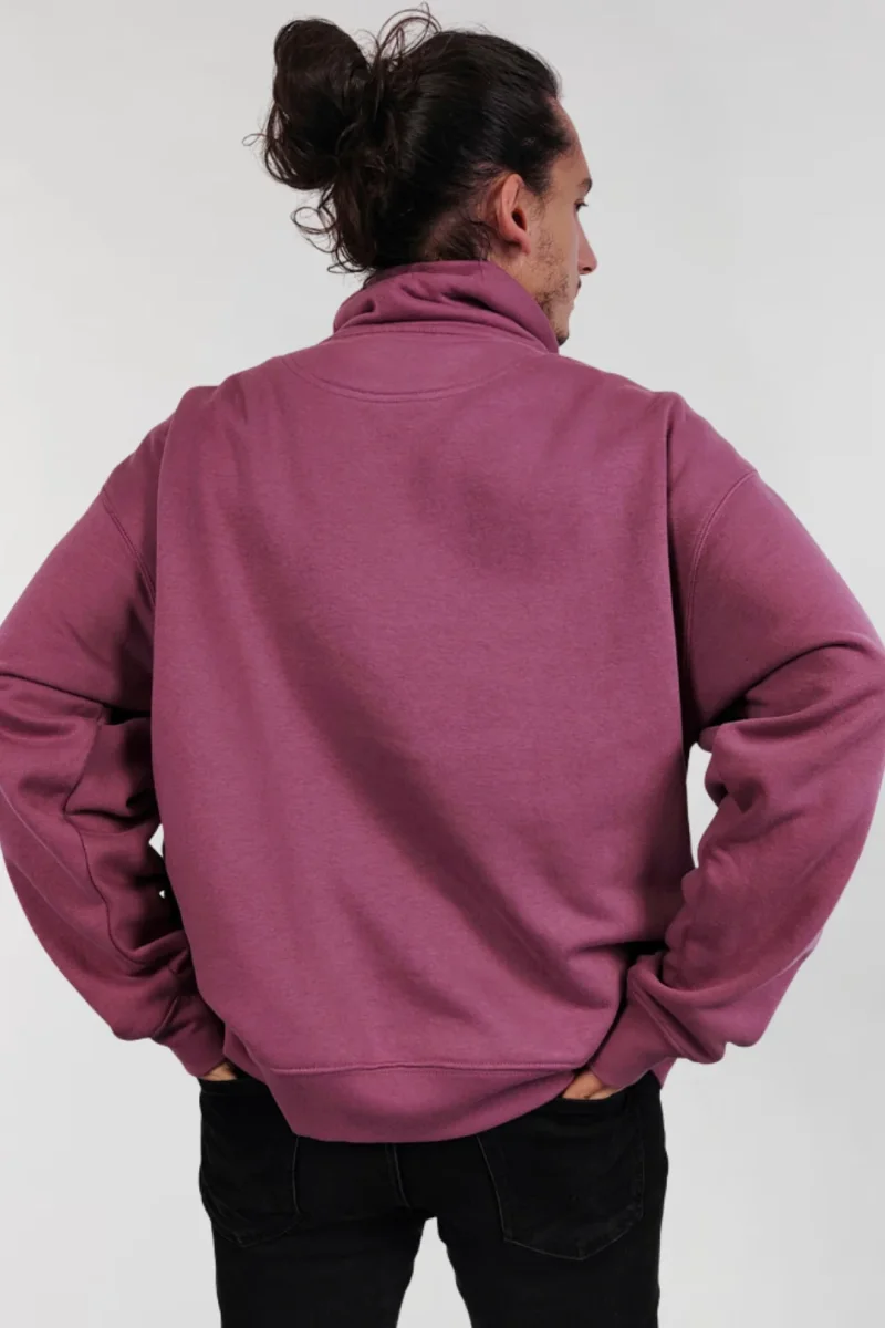 Sudadera orgánica - Malva - Imagen 4