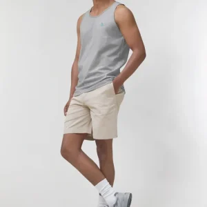 Camiseta tirantes orgánica - Gris Jaspeado