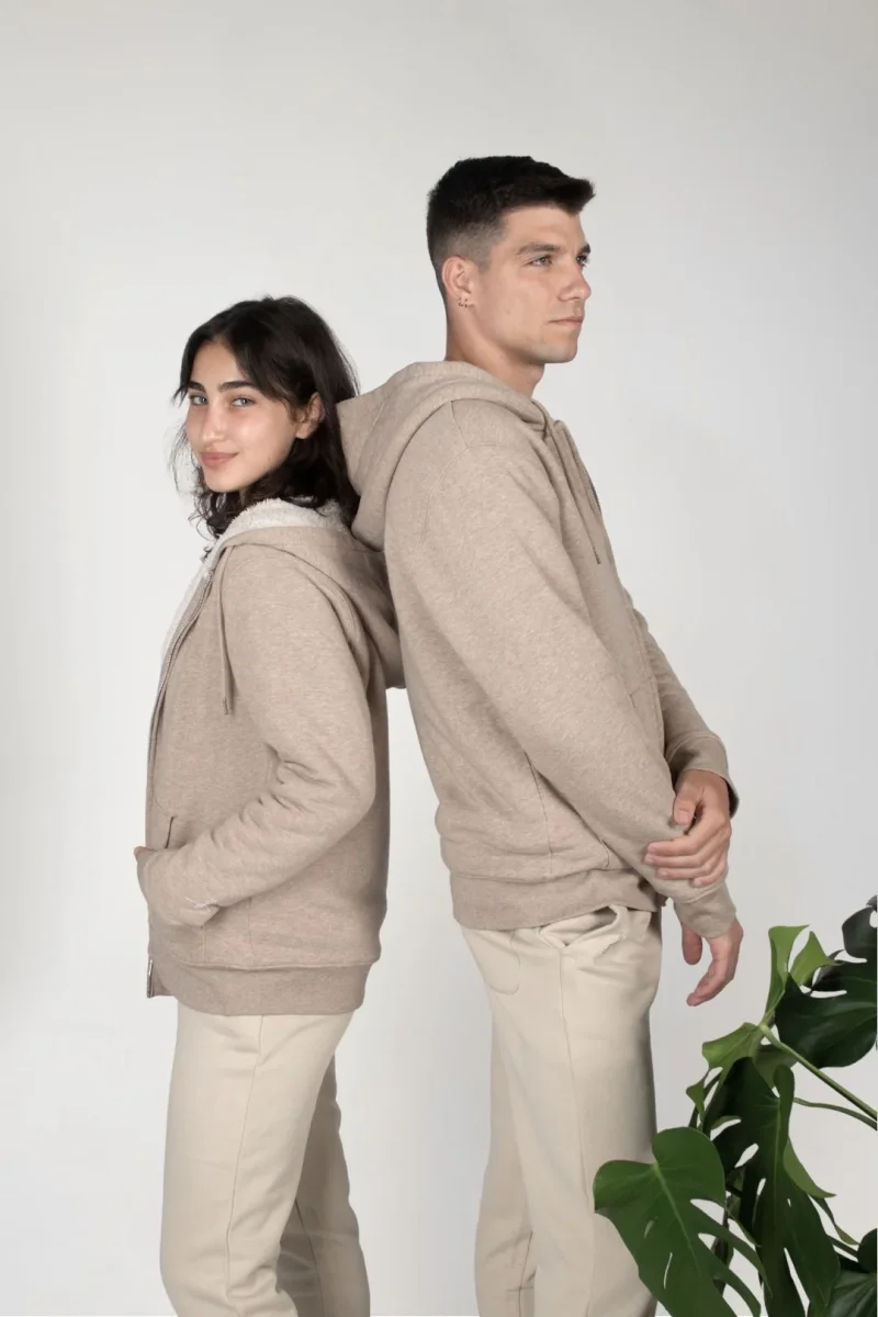 Chaqueta sherpa - Nuez Jaspeado - Imagen 4
