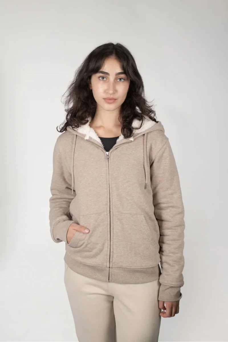 Chaqueta sherpa - Nuez Jaspeado - Imagen 7