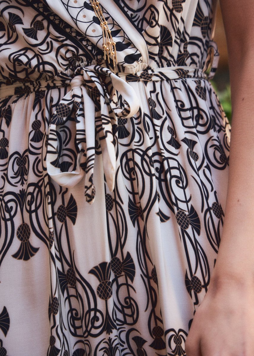 Vestido cruzado cenefa - Imagen 3
