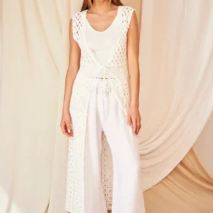 Chaleco largo crochet