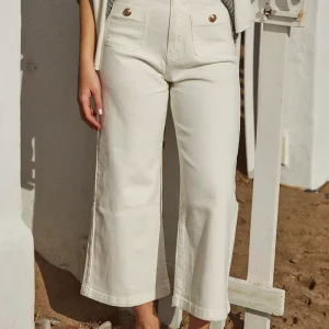 Jeans wide leg cropped
