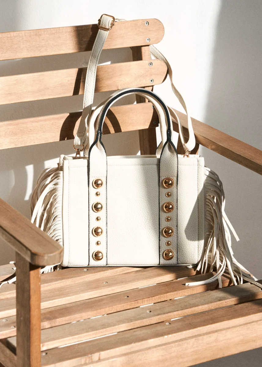 Bolso flecos tachuelas - Imagen 5