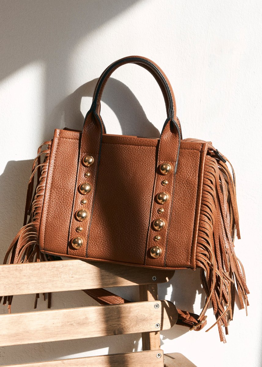 Bolso flecos tachuelas - Imagen 2