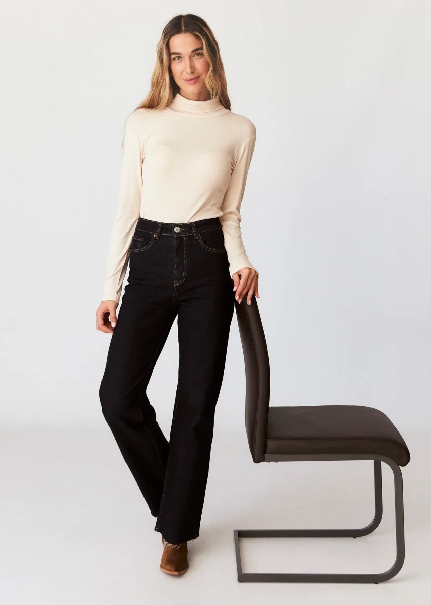 Jeans straight leg básicos