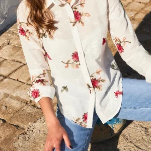 Camisa bordados florales