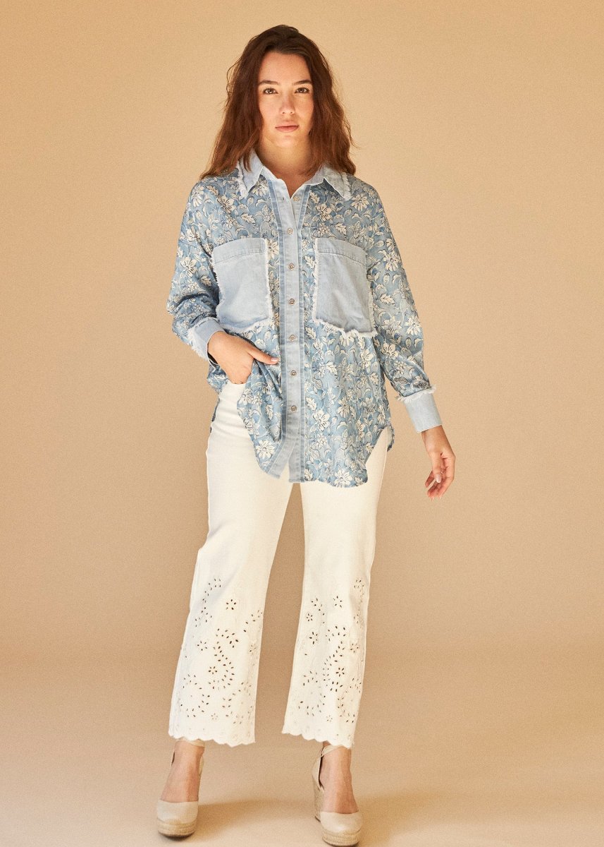 Camisa estampada denim - Imagen 2