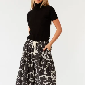 Bermuda larga organza estampada