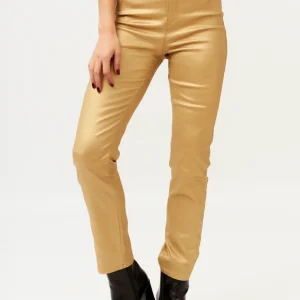 Pantalón recto metalizado