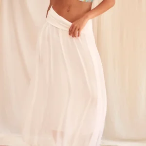 Falda maxi seda