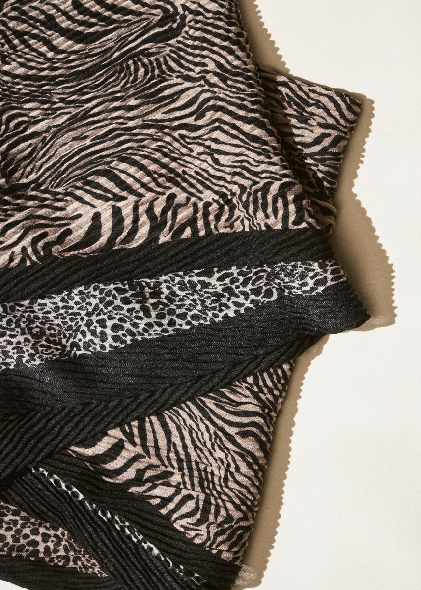 Pañuelo leopardo plisado - Imagen 4
