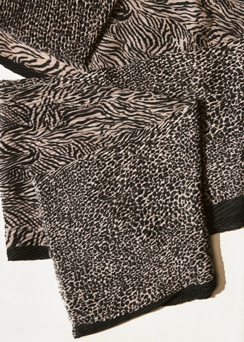 Pañuelo leopardo plisado - Imagen 3