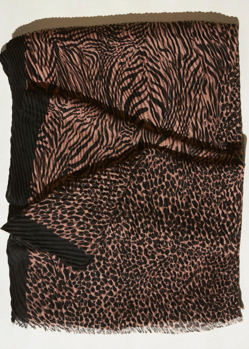 Pañuelo leopardo plisado - Imagen 7