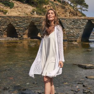 Kimono largo calado