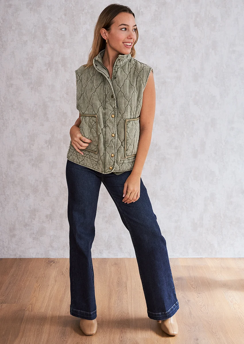 Chaleco denim acolchado - Imagen 3