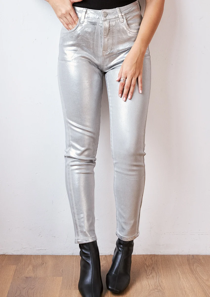 Jeans skinny metalizados - Imagen 6