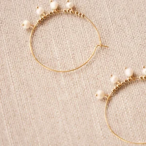 Pendientes aros perlas