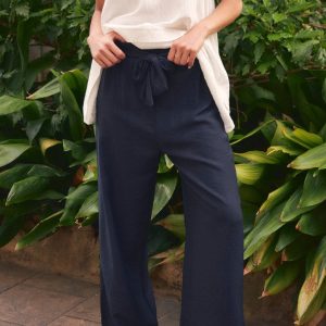 Pantalones palazzo lazo