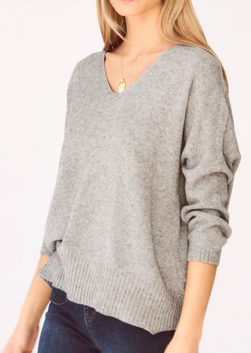 Jersey sin costuras cuello punta