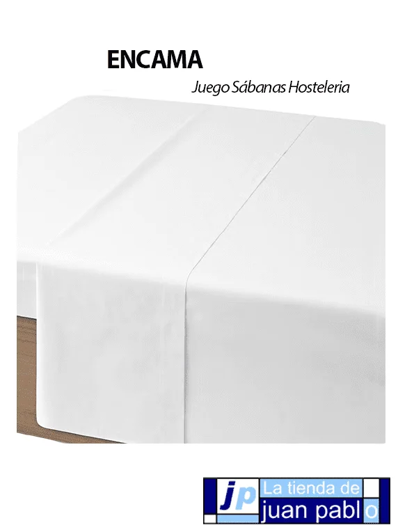 ENCAMA Juego de Sábanas Hostelería Percal - Imagen 2