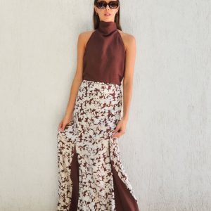 Falda Aurora Marrón